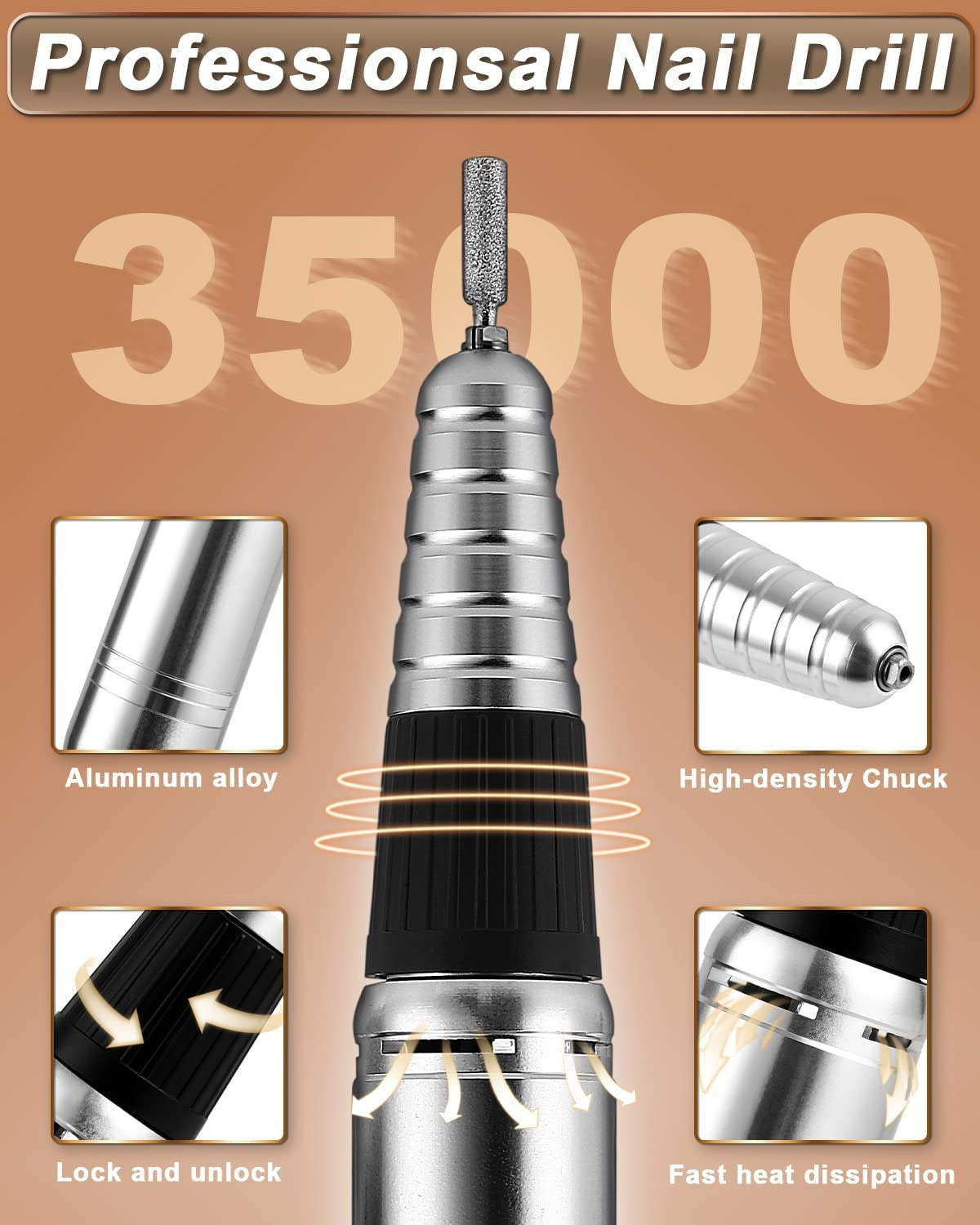 Fresa per Unghie Professionale 35000RPM