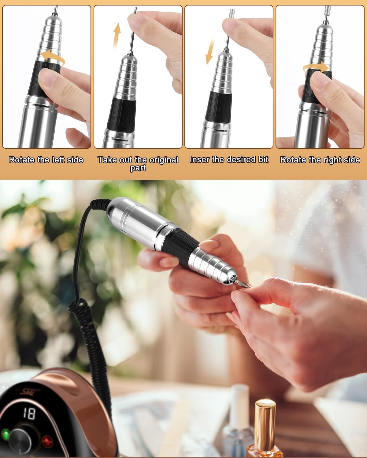 Fresa per Unghie Professionale 35000RPM