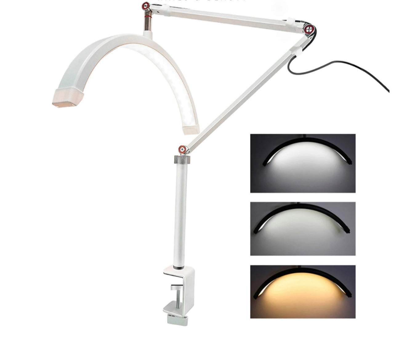 Lampada Moon Curva con Morsetto