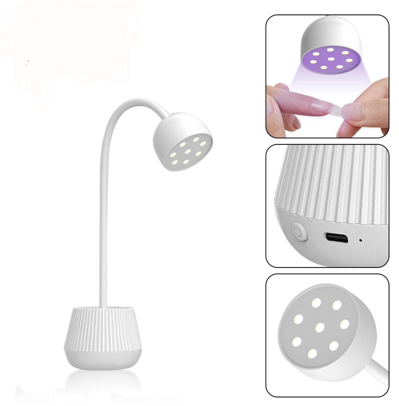 Lampada Da Tavolo Uv-Led 24w Pieghevole