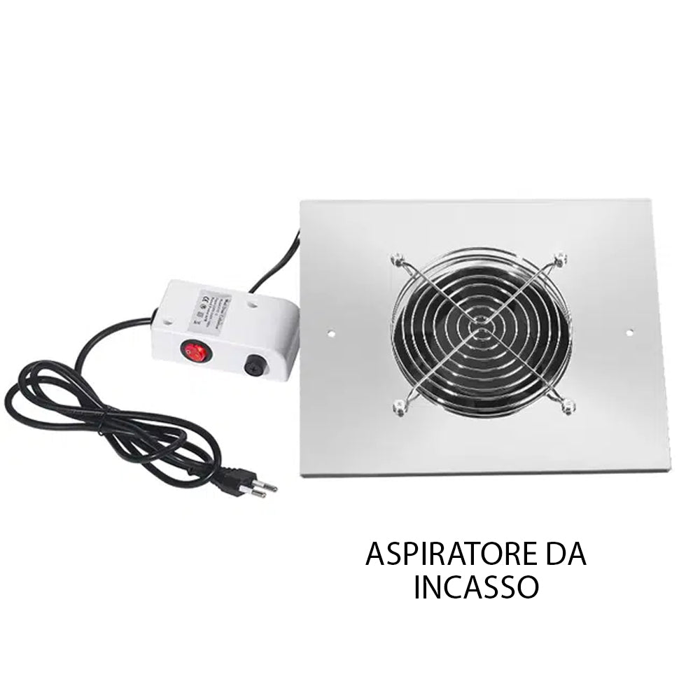 ASPIRATORE DA INCASSO TAVOLO CON SACCHETTO 60W