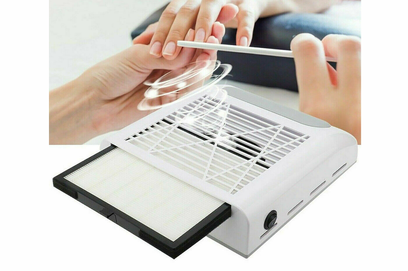 ASPIRATORE POLVERI PER UNGHIE DA TAVOLO 80W MANICURE PEDICURE ESTETICA BQ-858-8