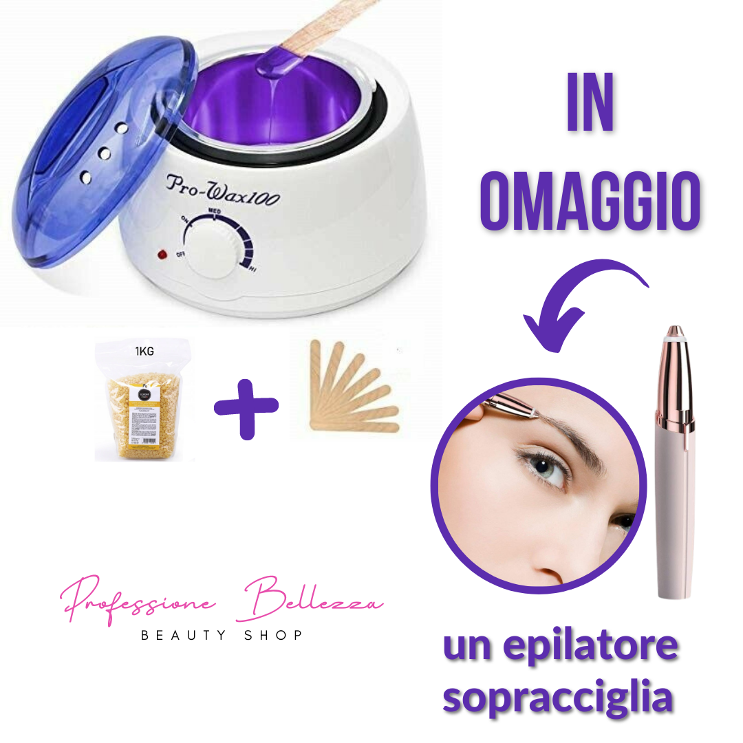 kit depilazione metodo brasiliano + epilatore sopracciglia omaggio