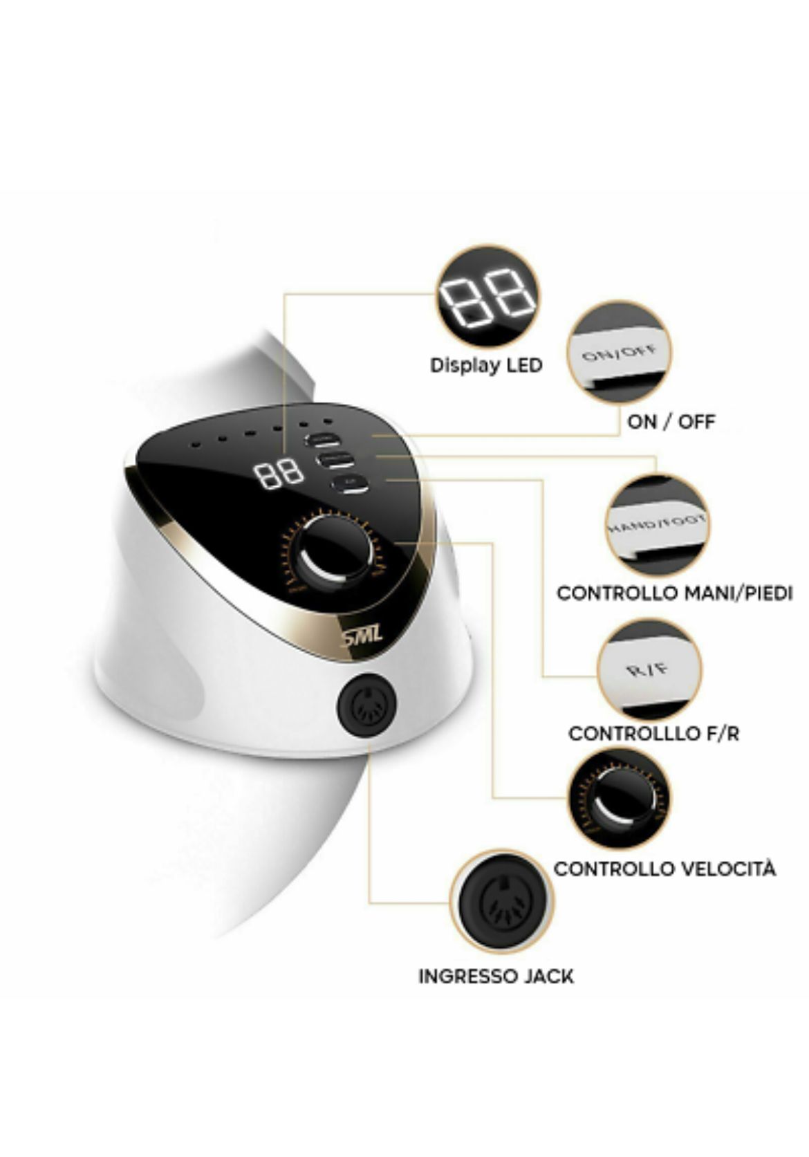 FRESA MANICURE 35000 GIRI PROFESSIONALE DIGITALE M12