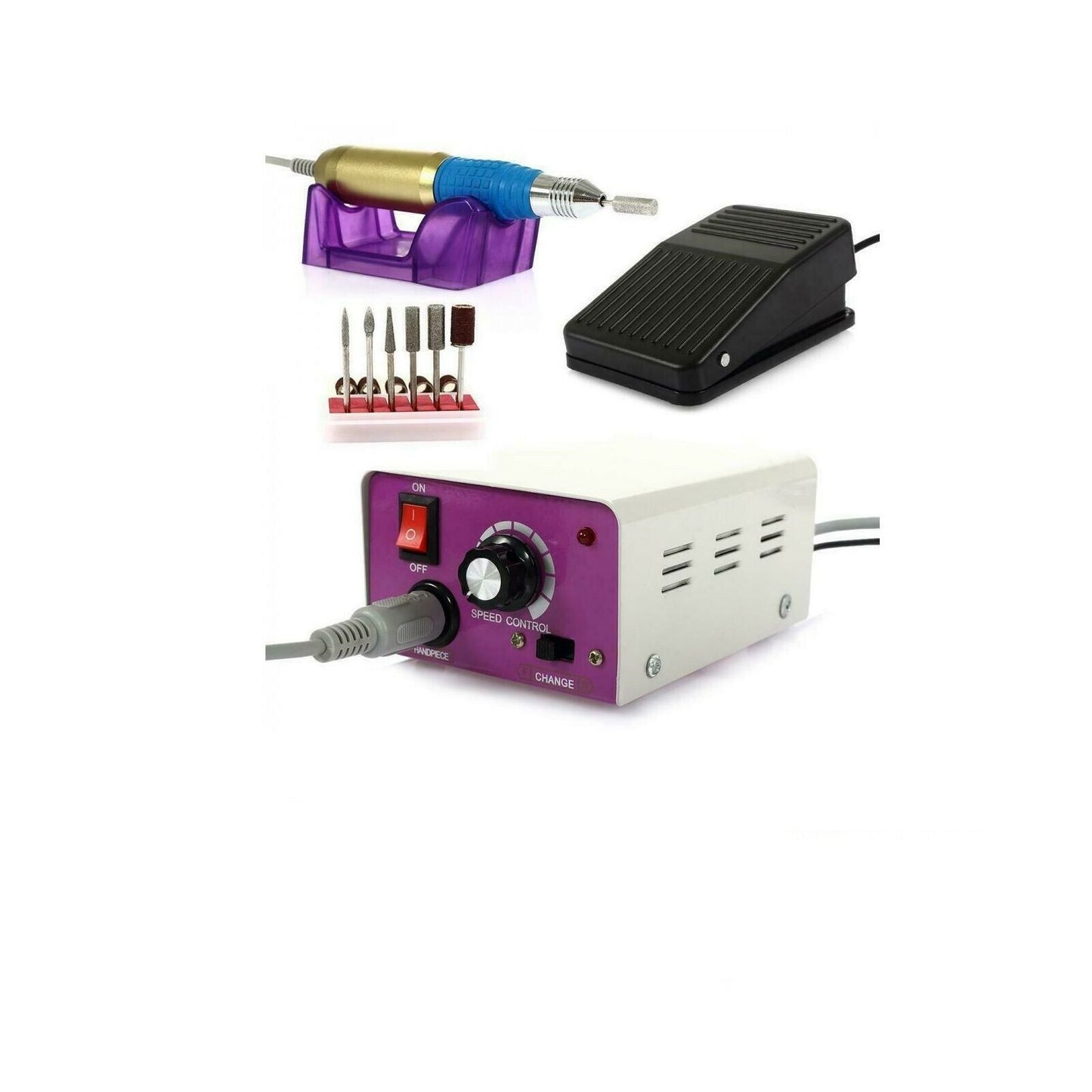 Fresa Ricostruzione Professionale di Unghie per Manicure con Pedale