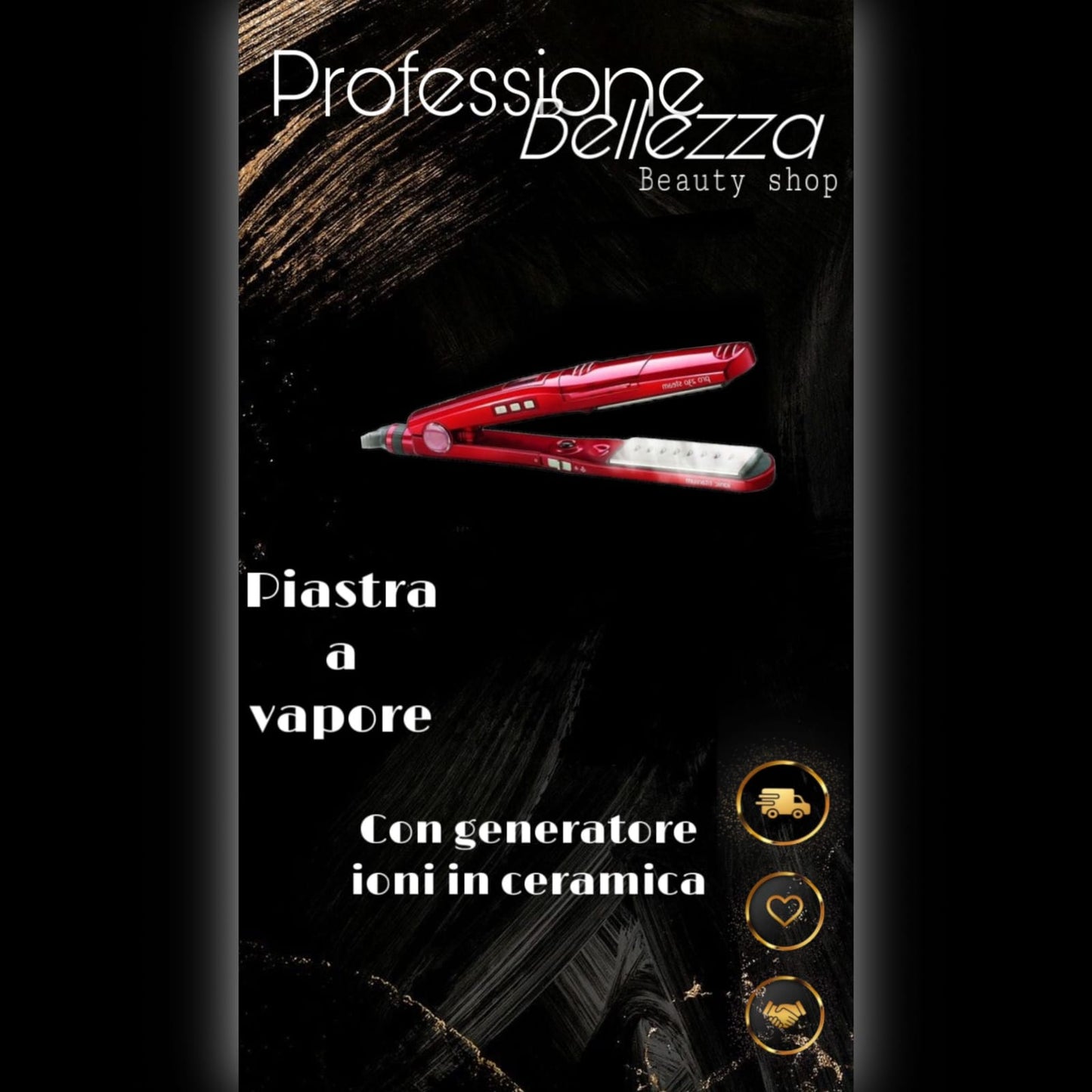 Piastra a Vapore PROFESSIONALE per capelli con generatore ioni in ceramica