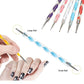 5 Pennelli unghie punta rigida DOT NAIL