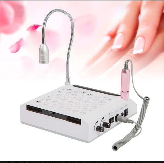 All-in-One Estetista Fresa Aspiratore Lampada Led Set Punte