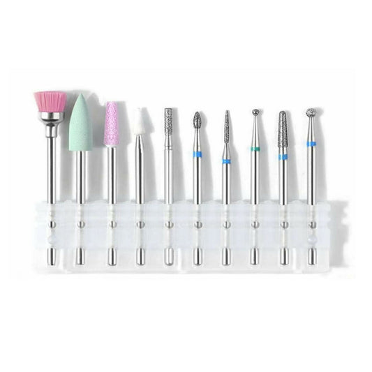 Kit Punte Fresa per manicure e cuticole 10 pz