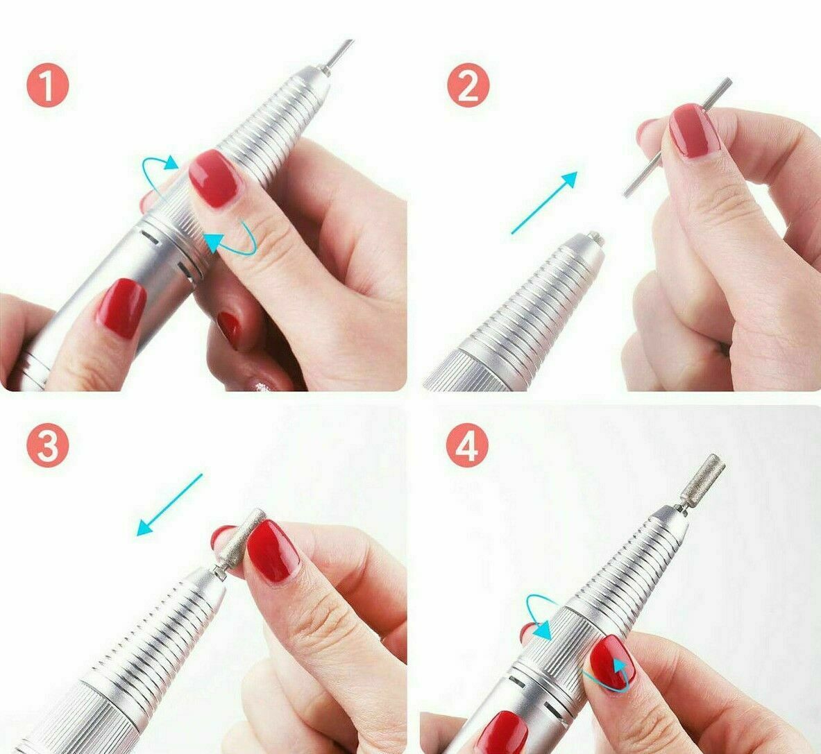 MANIPOLO FRESA PUNTA UNIVERSALE UNGHIE MANICURE PEDICURE RICAMBIO NAIL ART DMB-5