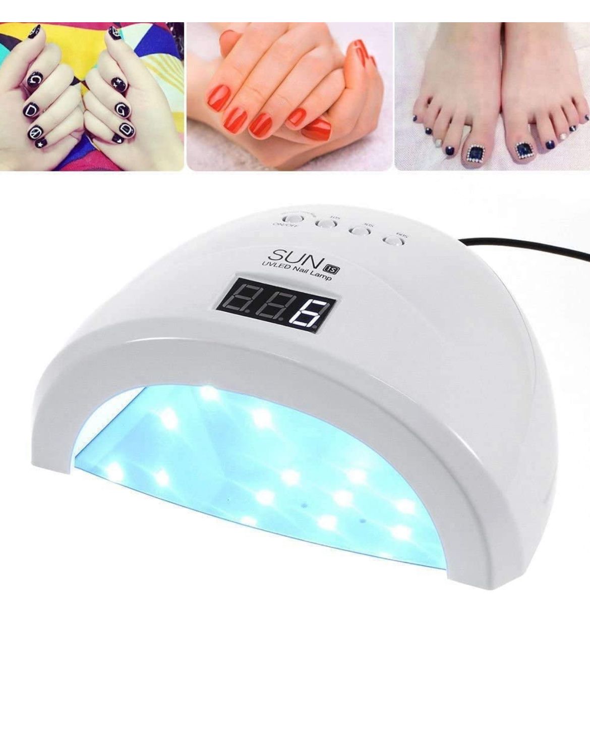 LAMPADA UV LED CON DISPLAY 48W MANICURE TIMER SENSORE UNGHIE RICOSTRUZIONE SUN1S