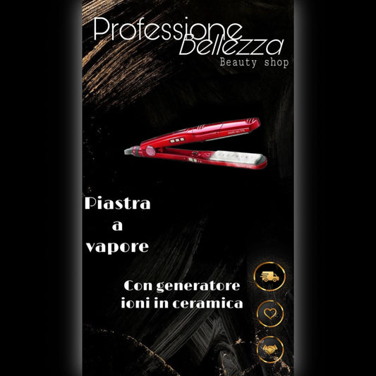 Piastra a Vapore PROFESSIONALE per capelli con generatore ioni in ceramica