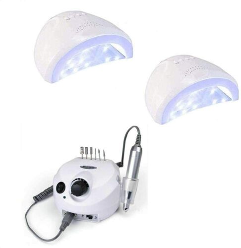 1 FRESA PER UNGHIE PROFESSIONALE 35000 GIRI + 2 LAMPADA UNGHIE 48W RICOSTRUZIONE